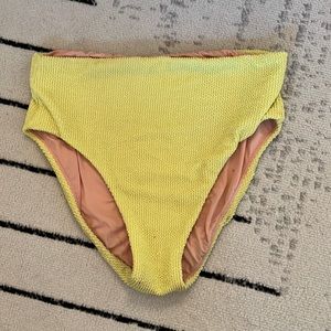 Scrunchie High Cut Waist Bikini Bottom J CREW